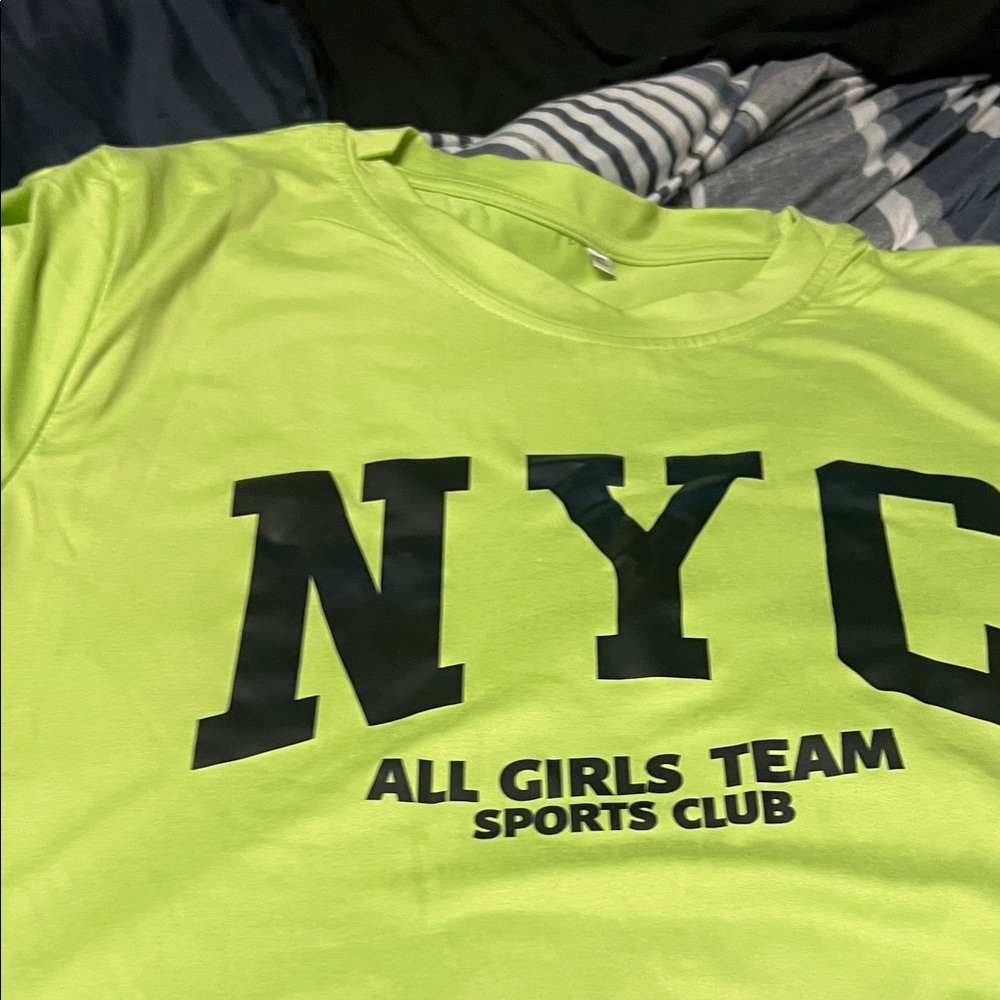 NYC All Girls Team Neon Green Kids Tee